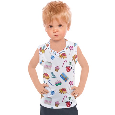 New Year Elements Kids  Sport Tank Top by SychEva