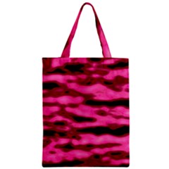 Rose  Waves Abstract Series No2 Zipper Classic Tote Bag by DimitriosArt