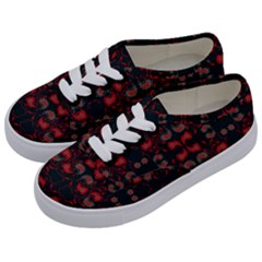 Floral Pattern Paisley Style Paisley Print   Kids  Classic Low Top Sneakers by Eskimos