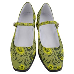 Floral Pattern Paisley Style Paisley Print   Women s Mary Jane Shoes by Eskimos