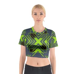 Abstract Geometric Design    Cotton Crop Top