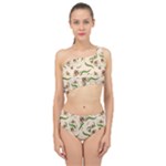 Folk flowers print Floral pattern Ethnic art Spliced Up Two Piece Swimsuit