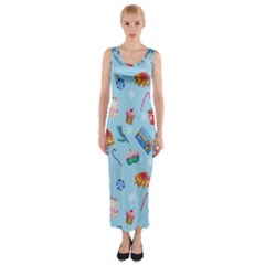 New Year Elements Fitted Maxi Dress by SychEva