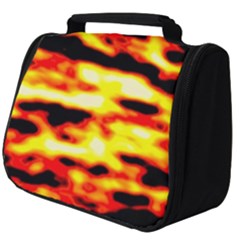 Red  Waves Abstract Series No19 Full Print Travel Pouch (big) by DimitriosArt