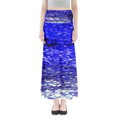 Blue Waves Flow Series 1 Full Length Maxi Skirt by DimitriosArt