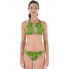 Green Fresh  Lilies Of The Valley The Return Of Happiness So Decorative Perfectly Cut Out Bikini Set by pepitasart