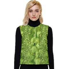 Green Fresh  Lilies Of The Valley The Return Of Happiness So Decorative Women s Short Button Up Puffer Vest by pepitasart