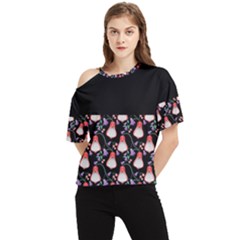 Floral One Shoulder Cut Out Tee by Sparkle