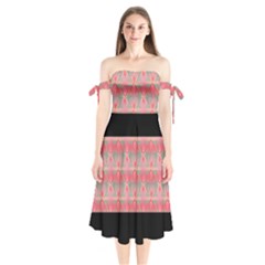 Digitaldesign Shoulder Tie Bardot Midi Dress by Sparkle