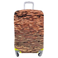 Orange  Waves Flow Series 1 Luggage Cover (medium) by DimitriosArt