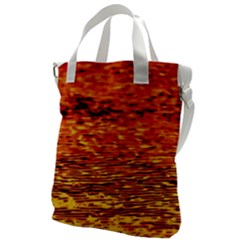 Red Waves Flow Series 2 Canvas Messenger Bag