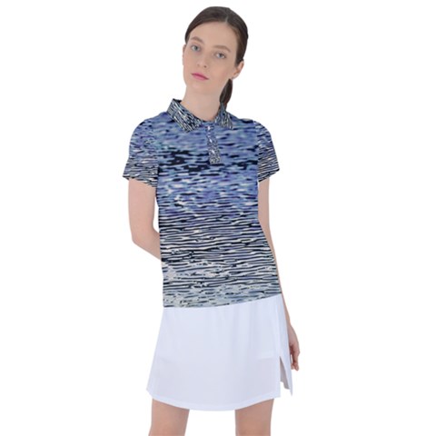 Silver Waves Flow Series 1 Women s Polo Tee by DimitriosArt