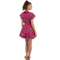 Pink  Waves Flow Series 1 Flutter Sleeve Wrap Dress View2