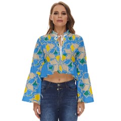 Abstract Pattern Geometric Backgrounds   Boho Long Bell Sleeve Top