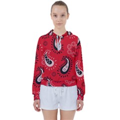 Floral Pattern Paisley Style Paisley Print   Women s Tie Up Sweat by Eskimos