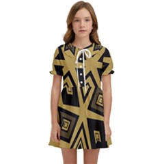 Abstract Pattern Geometric Backgrounds   Kids  Sweet Collar Dress by Eskimos