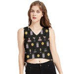 Shiny New Year Things V-Neck Cropped Tank Top