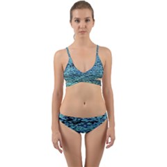 Blue Waves Flow Series 3 Wrap Around Bikini Set by DimitriosArt