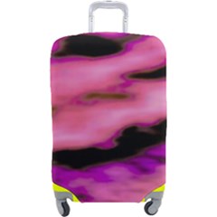 Pink  Waves Flow Series 2 Luggage Cover (large) by DimitriosArt