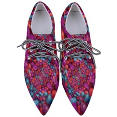 Colorful Spheres Motif Print Design Pattern Pointed Oxford Shoes by dflcprintsclothing