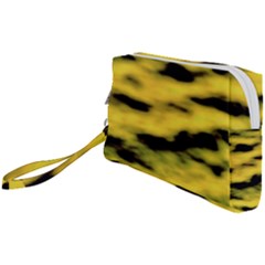 Yellow Waves Flow Series 1 Wristlet Pouch Bag (small)