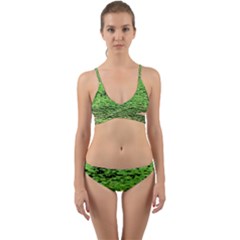Green Waves Flow Series 2 Wrap Around Bikini Set by DimitriosArt