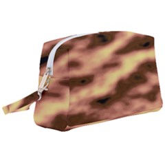 Gold Waves Flow Series 2 Wristlet Pouch Bag (large) by DimitriosArt
