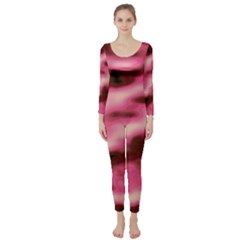 Pink  Waves Flow Series 6 Long Sleeve Catsuit by DimitriosArt
