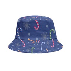 Christmas Candy Canes Inside Out Bucket Hat by SychEva