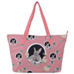 Cute Pink Alice Rabbit Comfy Pocket Full Print Shoulder Bag