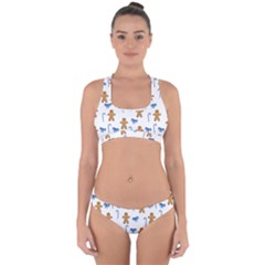 Gingerbread Man And Candy Cross Back Hipster Bikini Set by SychEva
