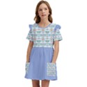 Sunny Day swans Kids  Frilly Sleeves Pocket Dress View1