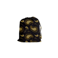 Floral Pattern Paisley Style Paisley Print  Doodle Background Drawstring Pouch (xs) by Eskimos