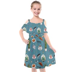 Fashionable Office Supplies Kids  Cut Out Shoulders Chiffon Dress by SychEva