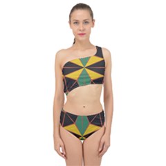 Abstract Pattern Geometric Backgrounds   Spliced Up Two Piece Swimsuit by Eskimos