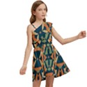 Abstract pattern geometric backgrounds   Kids  One Shoulder Party Dress View2