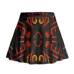 Abstract Pattern Geometric Backgrounds   Mini Flare Skirt by Eskimos