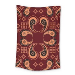 Floral Pattern Paisley Style Paisley Print  Doodle Background Small Tapestry by Eskimos
