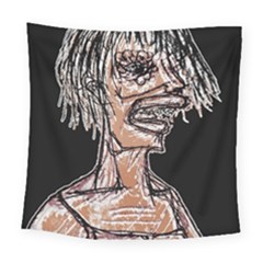 Sketchy Style Drawing Zombie Woman Square Tapestry (large) by dflcprintsclothing