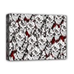 Demonic Skulls pattern, spooky horror, Halloween theme Deluxe Canvas 16  x 12  (Stretched) 