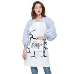 Fantasy Weird Insect Drawing Pocket Apron by dflcprintsclothing