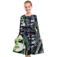 Dubstep Alien Kids  Midi Sailor Dress by MRNStudios