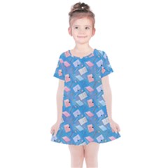 Notepads Pens And Pencils Kids  Simple Cotton Dress by SychEva