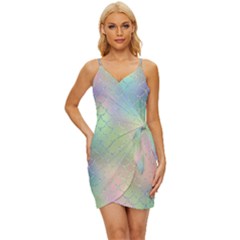 Pastel Mermaid Sparkles Wrap Tie Front Dress by retrotoomoderndesigns