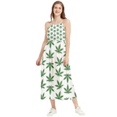 Weed Pattern Boho Sleeveless Summer Dress by Valentinaart