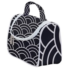 Black And White Pattern Satchel Handbag