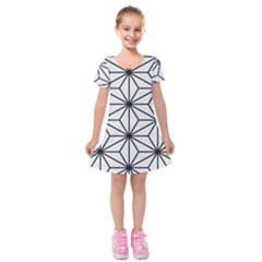 Black And White Pattern Kids  Short Sleeve Velvet Dress