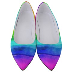 Watercolor Rainbow Women s Low Heels by Valentinaart