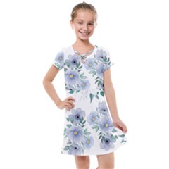 Floral Pattern Kids  Cross Web Dress by Valentinaart