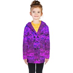 Magenta Waves Flow Series 2 Kids  Double Breasted Button Coat by DimitriosArt